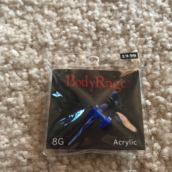 Body Rage Jewelry - FREE Plug, 8G Acrylic Ear Gauge